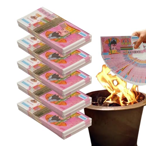 Ancestor Money, Joss Paper, Traditional Burnable Notes Funeral Ceremony, Spirit Bank Ritual Decoration with Afterlife Offering for Ghost Festival Blessing, 5.91x2.95 Inches Ancestor Money, Joss Paper, Traditional Burnable Notes Funeral Ceremony, Spirit Bank Ritual Decoration with Afterlife Offering for Ghost Festival Blessing, 5.91x2.95 Inches von Ghjkldha