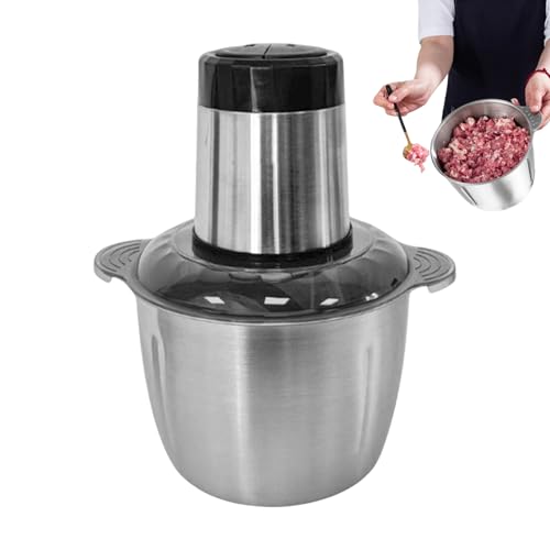 Beef Grinder, Elektrischer Gemüsehacker, 2,0L Kompakter Edelstahl-Multifunktionszerkleinerer Für Zwiebelhacker Haushaltsküche Hackfleisch Burgerzubereitung von Ghjkldha
