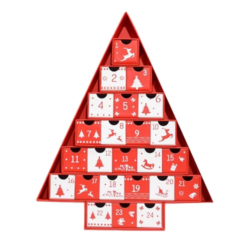 Befüllbare Countdown-Kalenderboxen – 24-Tage-Countdown-Weihnachtskalenderboxen | Festliche Dekoration mit nummerierten Fächern für Winterurlaub Teenager Mädchen Studenten Erwachsene Befüllbare Countdown-Kalenderboxen – 24-Tage-Countdown-Weihnachtskalenderboxen | Festliche Dekoration mit nummerierten Fächern für Winterurlaub Teenager Mädchen Studenten Erwachsene von Ghjkldha