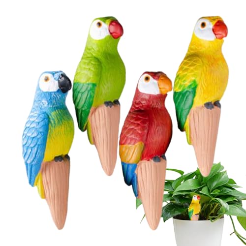 Bewässerungsspitzen,4 Stück Parrot Terrakotta Bewässerungsspitzen | Langzeitbewässerung Blumentopfhalter Parrot Bewässerungssystem Pflanzenpflege Für Blumenbeet Garten Terrasse Bewässerungsspitzen,4 Stück Parrot Terrakotta Bewässerungsspitzen | Langzeitbewässerung Blumentopfhalter Parrot Bewässerungssystem Pflanzenpflege Für Blumenbeet Garten Terrasse von Ghjkldha