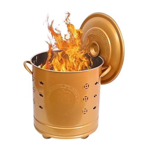 Burn Barrel - 10.24 Inches Stainless Steel Burning Container for Outdoor Use, Fire Pit with Heat-Resistant Design, Barrel for Trash Paper Courtyard Yard Backyard Garden Patio Camping Fireplaces Burn Barrel - 10.24 Inches Stainless Steel Burning Container for Outdoor Use, Fire Pit with Heat-Resistant Design, Barrel for Trash Paper Courtyard Yard Backyard Garden Patio Camping Fireplaces von Ghjkldha