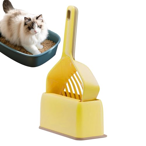 Cat Poop Scoop, Long Handle Deep Shovel, Multi Purpose Litter Tray Sifter with Holder, Lightweight Cleanup Tool, 10.39x4.92 Inches, Perfect for Pet Care Home Use von Ghjkldha
