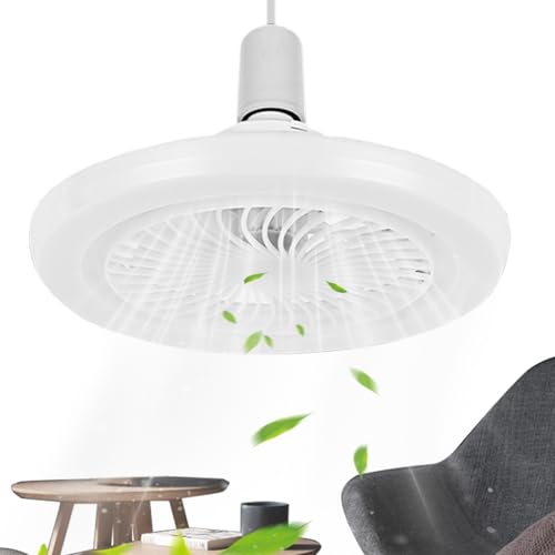 Ceiling Fans with Lights, Flush Mount Fan with Remote Control, 3 Speed Adjustable Cooling Device, White, Energy Efficient Appliance, Ideal for Living Room, Kitchen, Garage von Ghjkldha