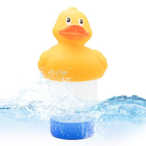 Chlorine Floater, Adjustable Chlorines Tab Dispenser, Large Capacity Floating Holder, ABS Material, Cute Duck Shape for Small and Large Pools, Spas, Hot Tubs von Ghjkldha