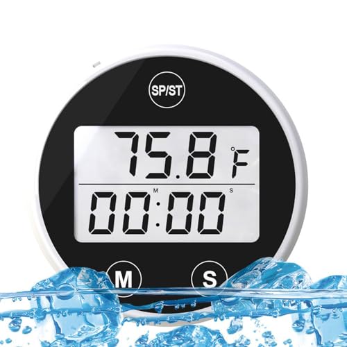 Eisbad Thermometer | Wasserdichter Schwimmender Wassertemperaturmesser - Wasserdicht Leicht Ablesbar Mit Teichprüfung Und Alarm Zubehör Für Spas Für Innen Und Außenbereich von Ghjkldha