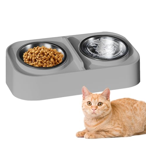 Futternäpfe Und Wasserschalen Für Katzen | Katzenschalen Für Futter Und Wasser | Schräge rutschfeste Schüssel Für Haustiere Unterwegs Wohnung Stadtleben von Ghjkldha