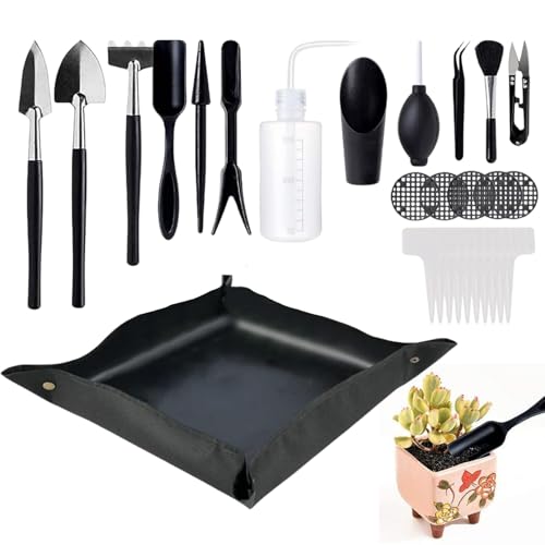 Gartenwerkzeug Set | Gartenhandwerkzeuge mit Umtopfmatte | Pflanzensetzhilfen Für Gewächshaus Balkon Garten Und Terrasse von Ghjkldha