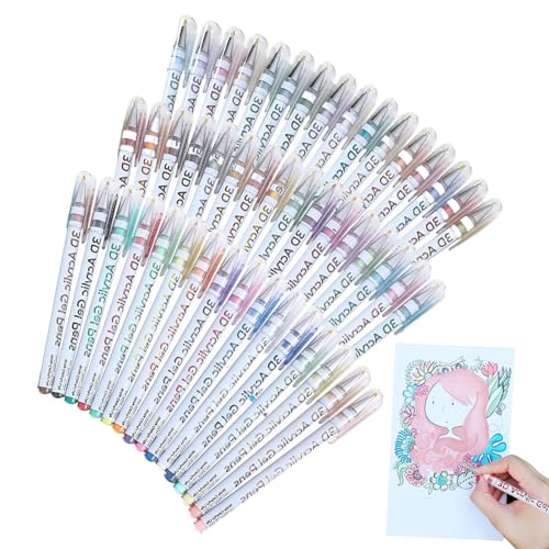 Ghjkldha Acrylstifte - Acryl Farbmarker Set Für Steine,Bastel Zeichen Malstifte für Stein Holz Stoff Papier Kreativprojekte von Ghjkldha