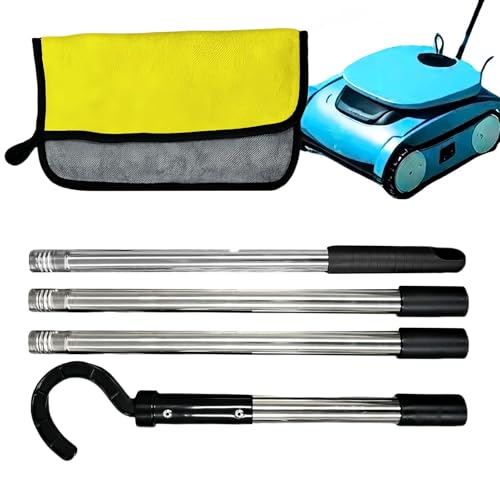Ghjkldha Adjustable Pool Robot Hook, Telescopic Pole Attachment, Underwater Equipment Lifter, 150cmx59.06 Inches Resistant Tool,ground Pool Spa Fountain Cleaner Removal and Accessories von Ghjkldha
