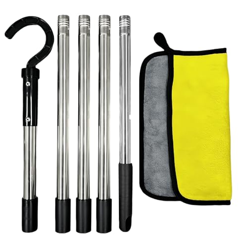 Ghjkldha Adjustable Pool Robot Hook, Telescopic Pole Attachment, Underwater Equipment Lifter, 150cmx59.06 Inches Resistant Tool,ground Pool Spa Fountain Cleaner Removal and Accessories von Ghjkldha