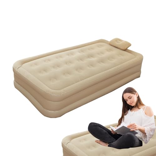 Ghjkldha Blow Up Air Mattress, Inflatable Twin Bed with Built in Pump, Automatic Being Inflating Guest Bed, Compact & Comfortable Sleeping Pad, Portable Folding Airbed for Home and Camping von Ghjkldha