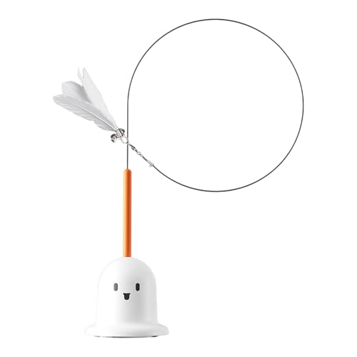 Ghjkldha Cat Feather Wand, Suction Cup Kitten Toy, 8.5x76cm, Interactive Teaser Stick Bell, Portable Play String Exercise, Engaging Pet Entertainment for Indoor Kittens and Cats von Ghjkldha