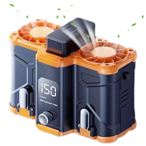 Ghjkldha Clip Neck Fan, Double Air Outlet Belt Conditioner, 4.17x2.8x3.86 inches, LED Digital Display, IPX4 Waterproof Portable Electric Fan, Removable Battery Cooling Device for Outdoor Travel von Ghjkldha