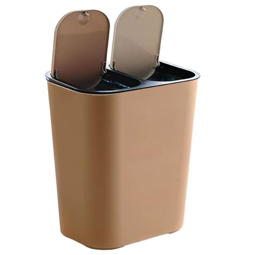 Ghjkldha Double Trash Can, Space Saving, Rectangular Waste Bin, 12.99x11.42x8.27 Inches,18l Capacity with Push Button Lids, Kitchen Garbage Container for Camping, Backyard Ghjkldha Double Trash Can, Space Saving, Rectangular Waste Bin, 12.99x11.42x8.27 Inches,18l Capacity with Push Button Lids, Kitchen Garbage Container for Camping, Backyard von Ghjkldha