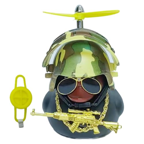 Ghjkldha Duck Bell | Coole Brille Ente mit Propellerhut | Motorrad Lenker Ente, Auto Armaturenbrett Dekorationen für Motorrad Ghjkldha Duck Bell | Coole Brille Ente mit Propellerhut | Motorrad Lenker Ente, Auto Armaturenbrett Dekorationen für Motorrad von Ghjkldha