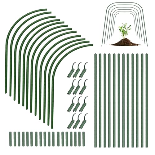 Ghjkldha Fiberglas-Gartenreifenrahmen, Gewächshausreifen-Wachstumstunnel | DIY-Pflanzenunterstützung,Robuster DIY-Tunnelbogen, Gartenreifen, Wachstumstunnel, einfacher Aufbau für den Garten von Ghjkldha