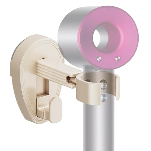 Ghjkldha Hair Dryer Holder, 360-Degree Rotatable Blow Dryer Stand, Suction Cup Wall Mount, Hands- Support Bathroom, Apartment, Hotel, Space-Saving Storage Rack for Convenient Styling von Ghjkldha