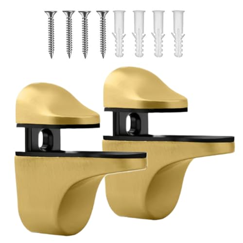 Ghjkldha Hochbelastbare Regalträger Aus Glas, 2 Stücke Unsichtbare Regalträger, Wandmontage Halter Für Arbeitsplatz Wohnbereich Bad Küche Schlafzimmer Wand von Ghjkldha