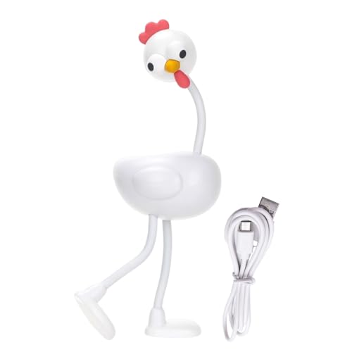 Ghjkldha Hühner Nachtlicht - Nachttischlampe | 3 Helligkeitsstufen Dimmbar Mit Flexiblen Schwanenhals Schreibtischlampe Für Schlafzimmer Küche Leseecke Erwachsene Und Kinder Nachttisch von Ghjkldha