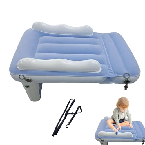 Ghjkldha Inflatable Airplane Bed, Baby Air Mattress with High Sides, Portable Kids Sleeping Mat, Travel Bed Cushion for Flights, Vacations, Long Trips, 31.5x23.6x19.7 Inches von Ghjkldha