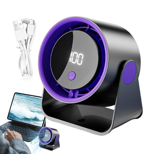 Ghjkldha Leiser Tischventilator - Einstellbare Desktop-Ventilatoren Mit LED-Anzeige - Langlebiges LED Display Zirkulator Kühler Luftgebläse Für Reise Wohnheim Büro Camping Ghjkldha Leiser Tischventilator - Einstellbare Desktop-Ventilatoren Mit LED-Anzeige - Langlebiges LED Display Zirkulator Kühler Luftgebläse Für Reise Wohnheim Büro Camping von Ghjkldha