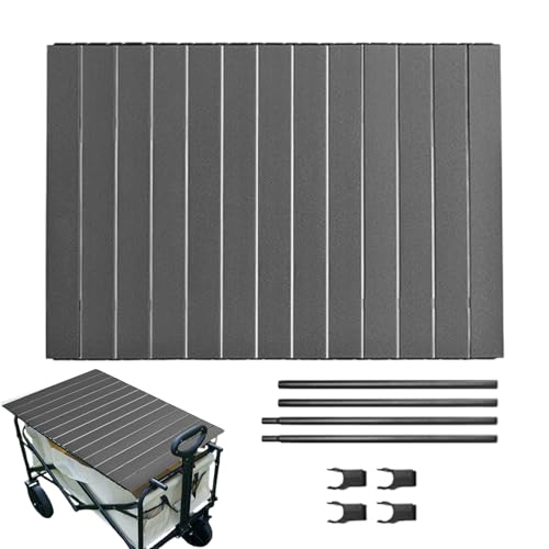 Ghjkldha Outdoor Cart Tabletop, Folding Table Plate, Aluminum Alloy Board, Lightweight and Sturdy, 29.53x21.65 Inches, Easy Installation Attachment for Camping Picnics and BBQ Meal Prep von Ghjkldha