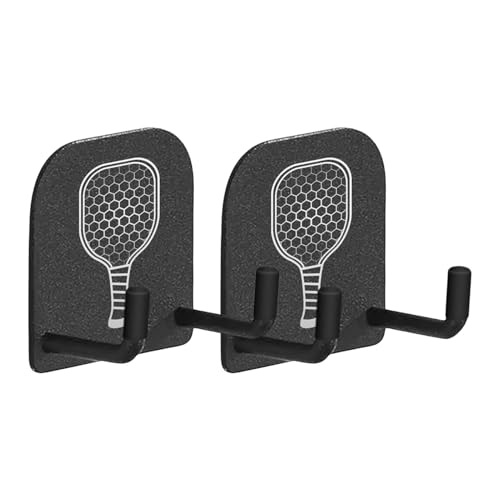 Ghjkldha Pickleball Schlägerhalter Rack,Pickleball Schläger Wandhänger - 2er Set Bohrfreie Haken Rackets Aufbewahrungsständer Für Fitnessraum Garage Schlafzimmer Ghjkldha Pickleball Schlägerhalter Rack,Pickleball Schläger Wandhänger - 2er Set Bohrfreie Haken Rackets Aufbewahrungsständer Für Fitnessraum Garage Schlafzimmer von Ghjkldha