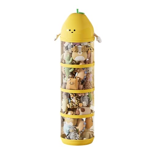 Ghjkldha Plush Toy Storage Tube, Transparent Doll Storage Bucket, Space-Saving Toy Organizer Tube, Vertical Toy Storage Container, Ansparent Toy Storage Tube with Lid for Space Saving Storage von Ghjkldha