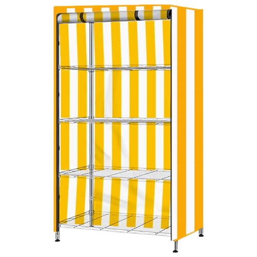 Ghjkldha Shelf Cover, Wire Rack Dust Protector, Heavy Duty Waterproof 210D Oxford Fabric 35.83x17.72x71.65 inches, Zippered Enclosure for Indoor Kitchen Pantry Garage Closet Organization von Ghjkldha