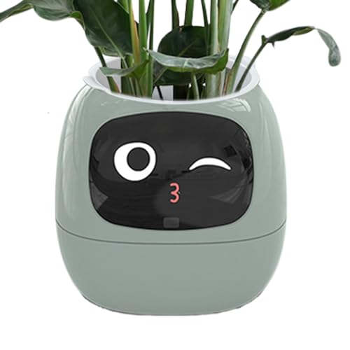 Ghjkldha Smart Plants Pot Interaktiver Pflanzenroboter Intelligenter Pflanztopf Automatisierte Pflanzenpflege mit Gesteninteraktion Interaktives Gartengerät für einfaches und unterhaltsames Aufziehen von Ghjkldha