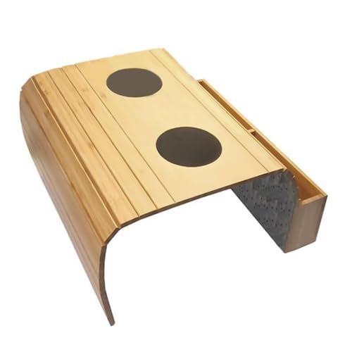 Ghjkldha Sofatablett Armlehne Tablett | Sofa Armlehne Tablett Tisch | Couch Arm Tisch Armlehne Tablett für Getränke Snacks Fernbedienung Kaffeetassen von Ghjkldha
