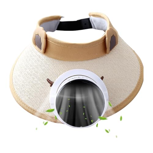 Ghjkldha SonnenMit Ventilator,Verstellbarer Mit Lüftern Und Solarenergie | Kühlendes Visier Tragbare 3-Stufen Einstellung Für Garten Wandern Angeln Camping Radfahren Yoga Urlaub Pool von Ghjkldha
