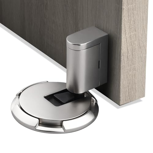 Ghjkldha Unsichtbarer mechanischer Tür-Saugnapf, leises Türstopper-Halter-Set, kein Durchstanzen magnetischer Türklemmer, mechanischer Tür-Saugnapf-Halter, unsichtbarer Türhalter-Kit für Arbeitszimmer von Ghjkldha