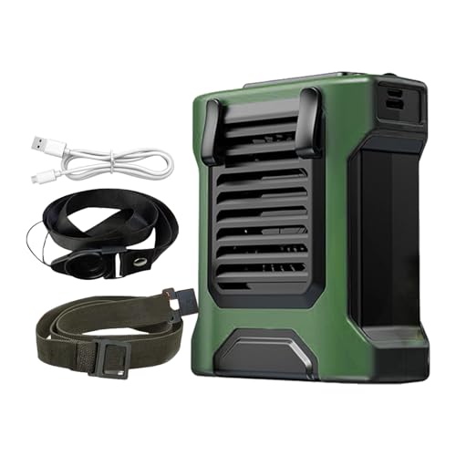 Ghjkldha Waist Fan, Travel Clip on Blower, 4 Speed Personal Cooling Device, 4.33 Inches Built in Flashlight and Power Bank, for Summer Work Hiking Camping Beach Fishing Gym Outdoor Desk Use Ghjkldha Waist Fan, Travel Clip on Blower, 4 Speed Personal Cooling Device, 4.33 Inches Built in Flashlight and Power Bank, for Summer Work Hiking Camping Beach Fishing Gym Outdoor Desk Use von Ghjkldha