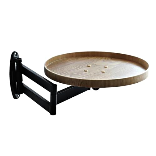 Ghjkldha Wandmontierter Tisch, drehbarer Nachttisch, einziehbares Schweberegal, zusammenklappbarer platzsparender Ständer, Wandschreibtische für Wohnzimmer, Schlafzimmer, Arbeitszimmer, Holzfarbe Ghjkldha Wandmontierter Tisch, drehbarer Nachttisch, einziehbares Schweberegal, zusammenklappbarer platzsparender Ständer, Wandschreibtische für Wohnzimmer, Schlafzimmer, Arbeitszimmer, Holzfarbe von Ghjkldha