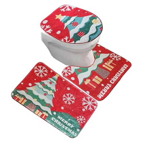 Ghjkldha Weihnachts Badezimmer Teppich Set,Weihnachts Badezimmer Deko Toilettendeckel Abdeckung | rutschfeste Bodenmatten Für Haus Wohnung Hotel Hostel Ferienhaus Winterurlaub Ghjkldha Weihnachts Badezimmer Teppich Set,Weihnachts Badezimmer Deko Toilettendeckel Abdeckung | rutschfeste Bodenmatten Für Haus Wohnung Hotel Hostel Ferienhaus Winterurlaub von Ghjkldha