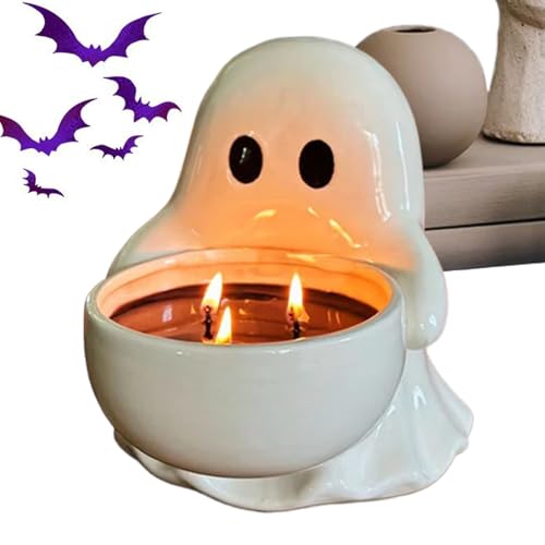 Halloween Geist Kerzenhalter - Gruselige Tischdekoration in Geistform aus Keramik Kerzenständer,Deko Kerzenständer Für Tischdekoration Eingangsbereich Hochzeit Party Wohnung Halloween Geist Kerzenhalter - Gruselige Tischdekoration in Geistform aus Keramik Kerzenständer,Deko Kerzenständer Für Tischdekoration Eingangsbereich Hochzeit Party Wohnung von Ghjkldha