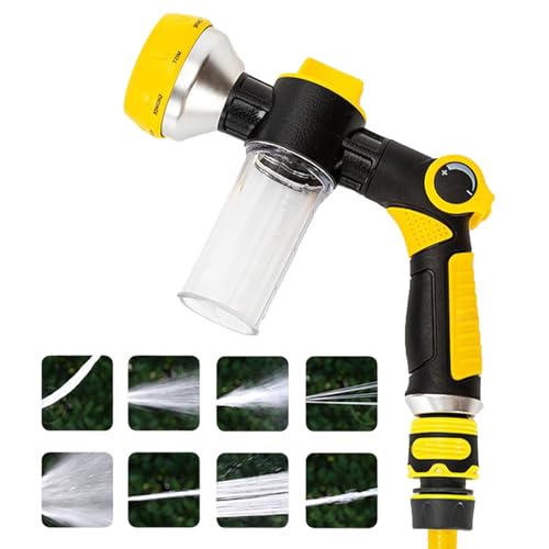 Hochwertiger Gartenschlauch Sprühkopf - Gartenschlauch Spraydüse mit Seifenspender-Flasche - Einstellbarer Reinigungssprayer für Pflanzen Blumen Haustiere Baden Auto Hof Rasen Hochwertiger Gartenschlauch Sprühkopf - Gartenschlauch Spraydüse mit Seifenspender-Flasche - Einstellbarer Reinigungssprayer für Pflanzen Blumen Haustiere Baden Auto Hof Rasen von Ghjkldha
