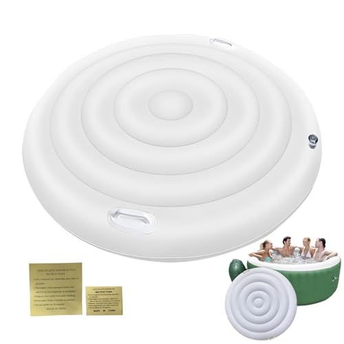 Hot Tub Cover Protector, Foldable Inflatable Lid Replacement 63inch, Insulated Waterproof Spa Cover with Handles, Sturdy Outdoor Protection for Backyard Pool Use, Quick Mounting Hot Tub Cover Protector, Foldable Inflatable Lid Replacement 63inch, Insulated Waterproof Spa Cover with Handles, Sturdy Outdoor Protection for Backyard Pool Use, Quick Mounting von Ghjkldha