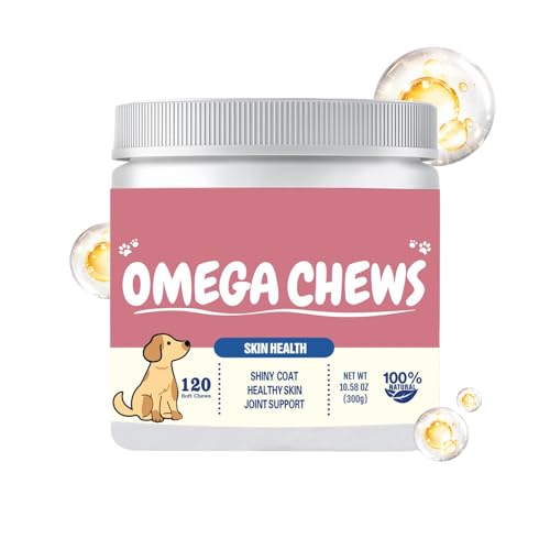 Hund Haut Ergänzungsfuttermittel | Nahrungsergänzung für Hunde zur Unterstützung der Gelenkgesundheit | 120 Stück Gesunde Leckerlis für Haut Fell und Gelenke | Pflege der Fellhydratation und Hund Haut Ergänzungsfuttermittel | Nahrungsergänzung für Hunde zur Unterstützung der Gelenkgesundheit | 120 Stück Gesunde Leckerlis für Haut Fell und Gelenke | Pflege der Fellhydratation und von Ghjkldha