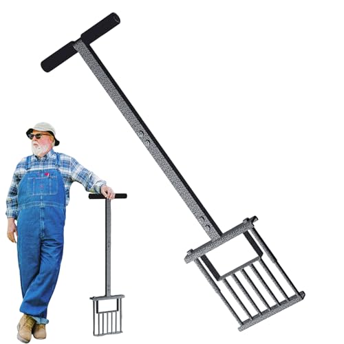 Lawn Aerator, Manual Coring Tool, Garden Spike Plugger Design, 40.55 Inches, Efficient Soil Seeding Support, Steel Handle, 4 Spike, for Yard Grass Landscaping Care Maintenance Lawn Aerator, Manual Coring Tool, Garden Spike Plugger Design, 40.55 Inches, Efficient Soil Seeding Support, Steel Handle, 4 Spike, for Yard Grass Landscaping Care Maintenance von Ghjkldha