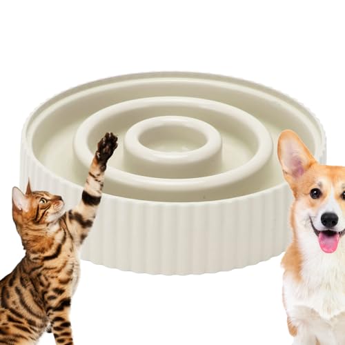 Pet Slow Feeding Puzzle Bowl | Interaktive Bloat Stop Bowl | Slow Food Bowl für Hunde und Katzen, verhindert Ersticken und fördert gesunde Essgewohnheiten, langlebiges Material von Ghjkldha