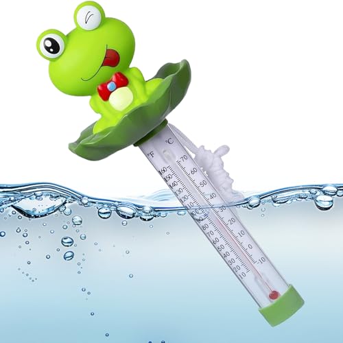 Pool Thermometer, Floating Gauge, Water Temperature Monitor, Orange, Green, Shockproof Animal Design, Easy to Read Display, for Spa Bathtub Swimming Pond Aquarium Indoor Bath Use von Ghjkldha