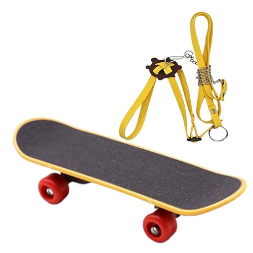 Schildkröten Seil Skateboard Spielzeug,Kleines Reptilien Seil Und Skateboard Set | Verstellbarer Reptilien Trainer Für Leguane, Bartagamen Und Chamäleons von Ghjkldha