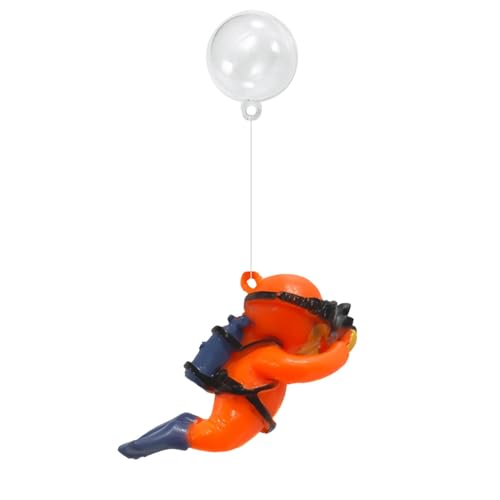 Schwimmende Aquariumdekorationen | Schöne Aquarium-Dekoration | Fat Diver Viewing Floating Pendant, Betta Fish Toys, Cartoon Fish Playmate, Aquarium Ornaments Toys von Ghjkldha