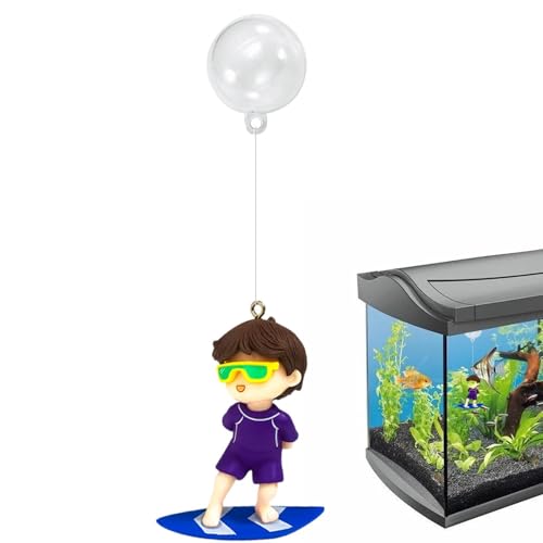 Schwimmendes Aquarium- Hübscher Taucher-Cartoon-Fisch-Spielkamerad für Aquarium - Fat Diver Viewing Floating Pendant, Floating Device Zubehör von Ghjkldha