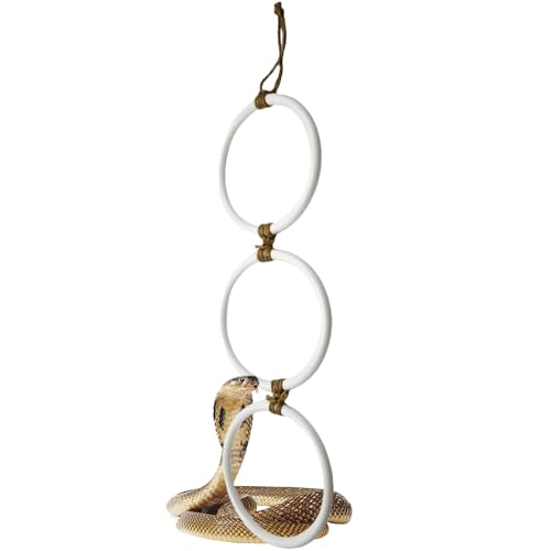 Snake Enrichment Toys, Reptile Climbing Decor with Swing Hoop Chain 11.4x42cm, Interactive Habitat Playground Accessory, Ideal for Amphibians and Indoor Terrarium Environments von Ghjkldha