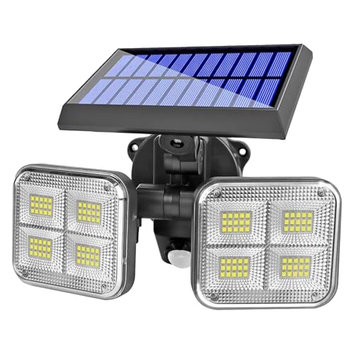 Solar Lights, Motion Sensor Lamp, Outdoor Wall Fixture, 9.05 Inches Wide Angle Detection, Waterproof Led Illumination, for Patio Security, Garage Entryway, Garden Fence Lighting von Ghjkldha