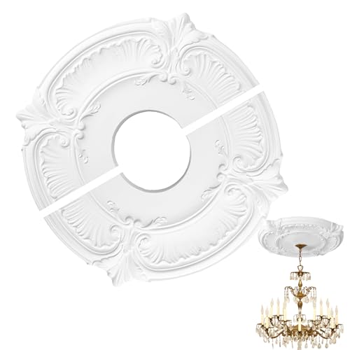Split Ceiling Medallion, Ceiling Fan Cover Plate, Elegant Trim Adhesive, Tight Fit Design, 12 Inch Diameter, Excellent for Indoor Study, Bedroom, Library, Restaurant, School von Ghjkldha