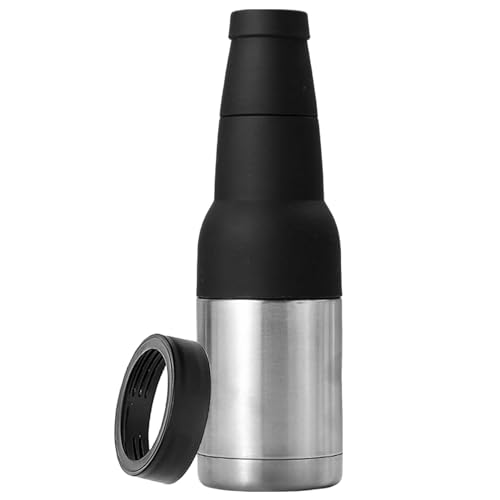 Vakuumisolierte Bierflasche | Isolierter Bierflaschenhalter | Kühltasche | 340.2 g Flaschen Isolator Isoliert Flaschen Hülse Flaschenkühler mit Gurt Isolierter Flaschenhalter für Bier von Ghjkldha